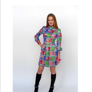 Jules Reid metallic elephant print dress.